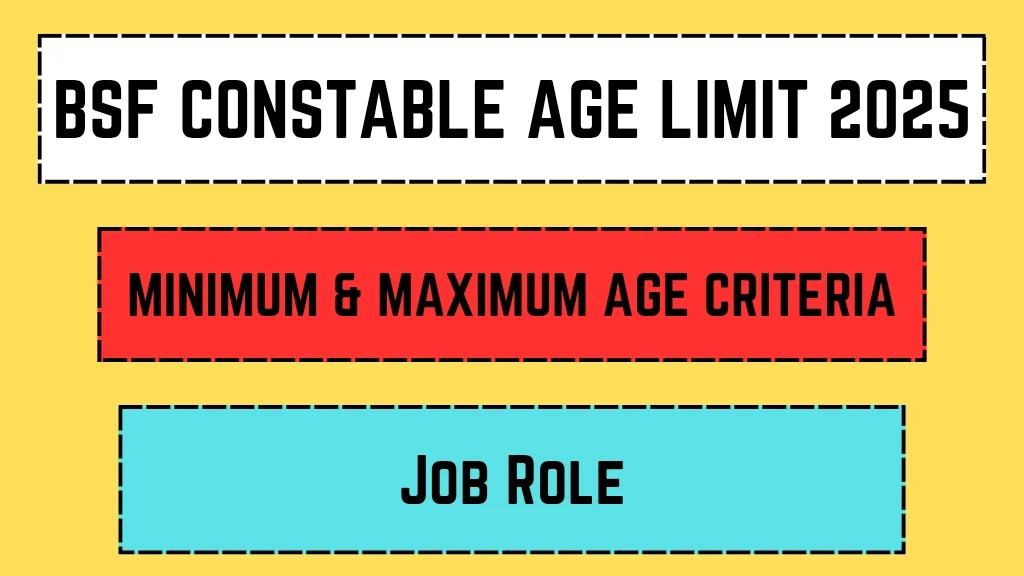 BSF Constable Age Limit 2025