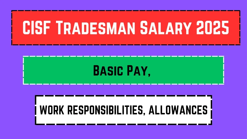 CISF Tradesman Salary 2025