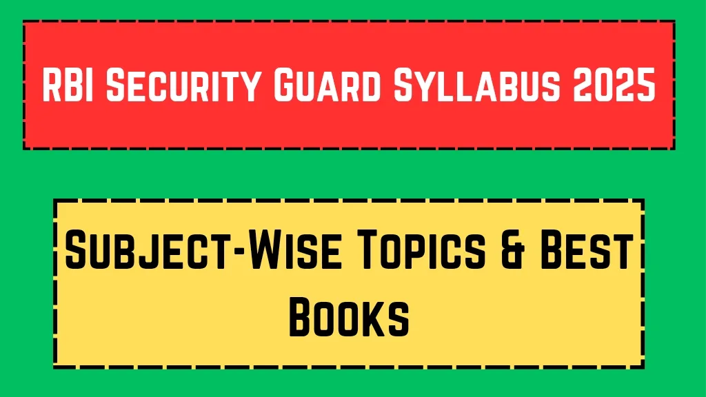RBI Security Guard Syllabus 2025