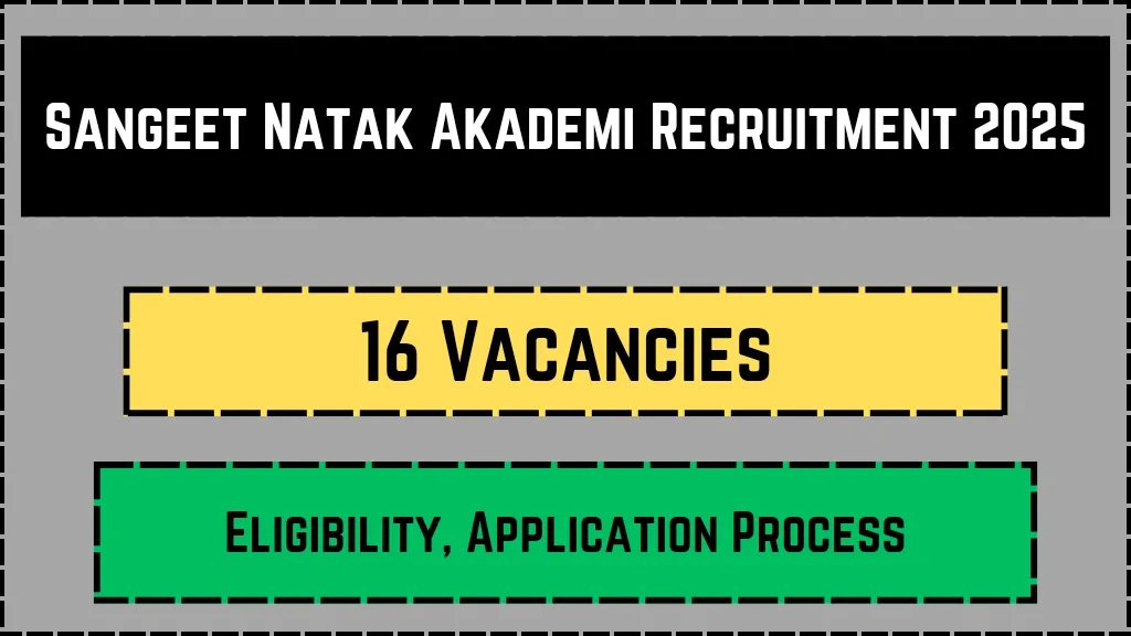 Sangeet Natak Akademi Recruitment 2025