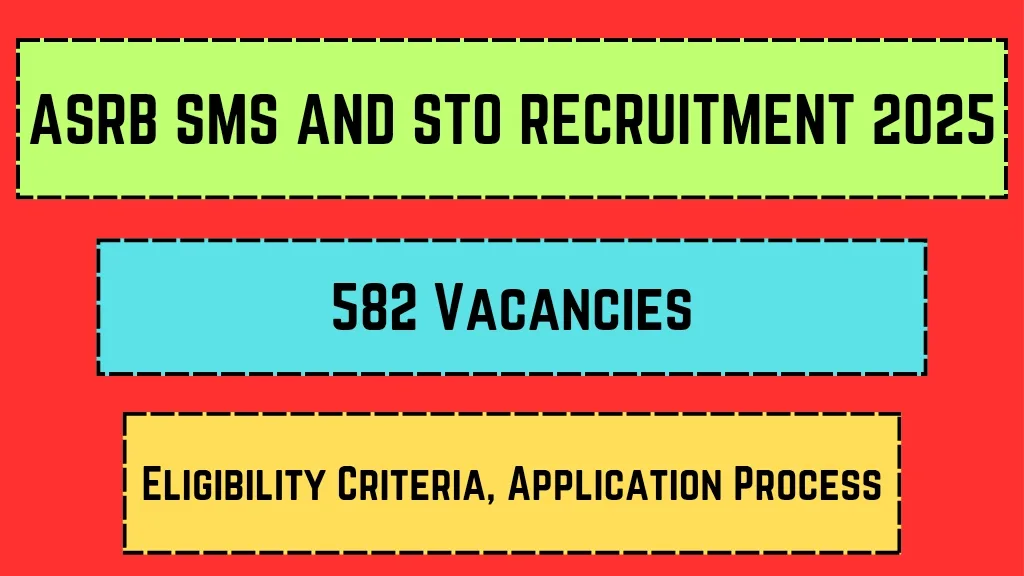 ASRB SMS and STO Recruitment 2025